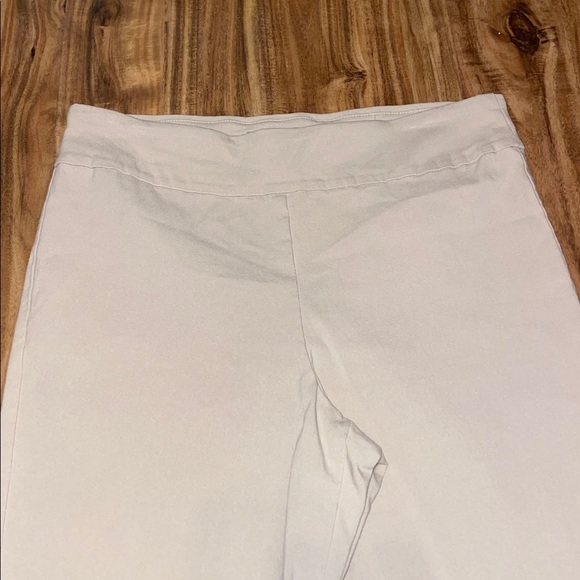 Tina Stephens 12 large pants Leggings Beige khaki pull on business casual ankle - Picture 2 of 5